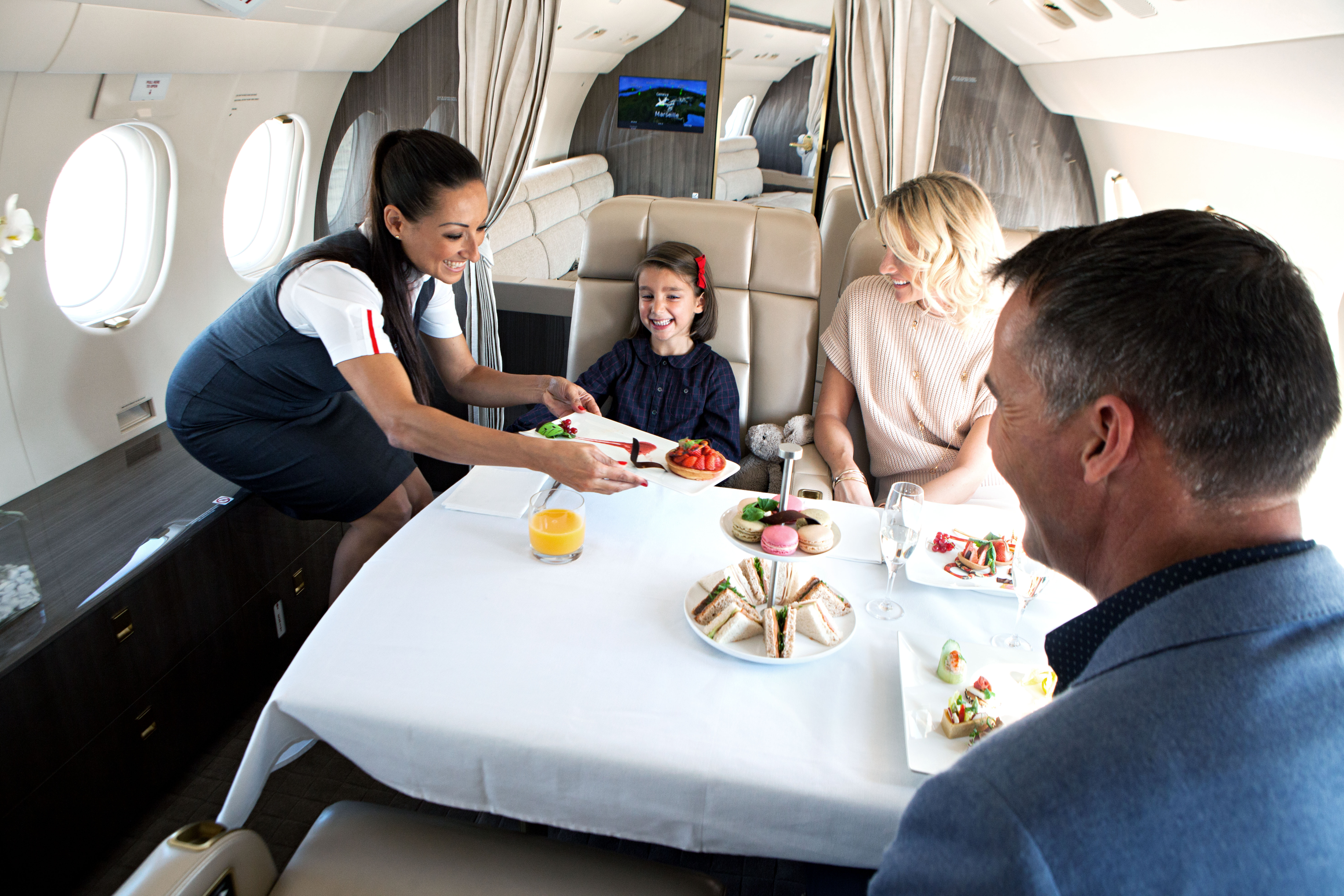 Enjoy fine dining as you fly